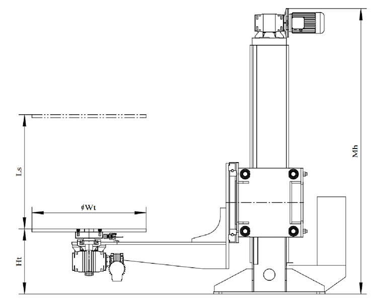 Steel Structure L Type Rotary Weld Turning Positioner for Rotary Welding