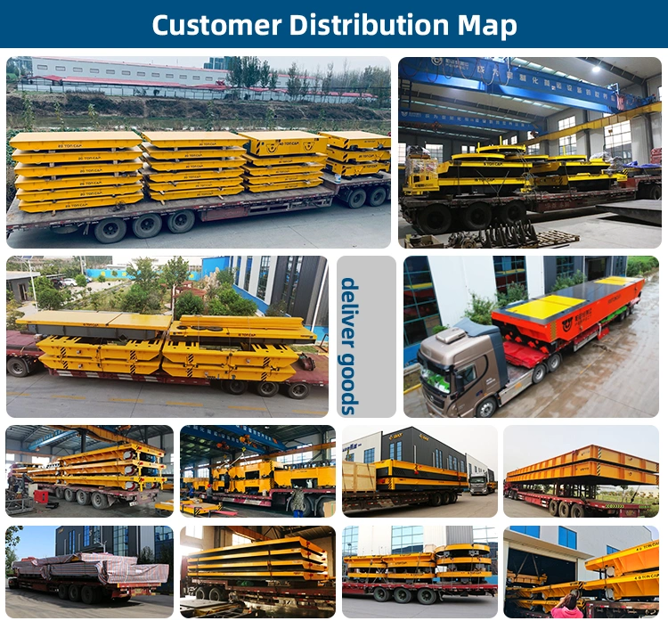 5t Pallet Electric Handling Bogie Turntable Running on Rail