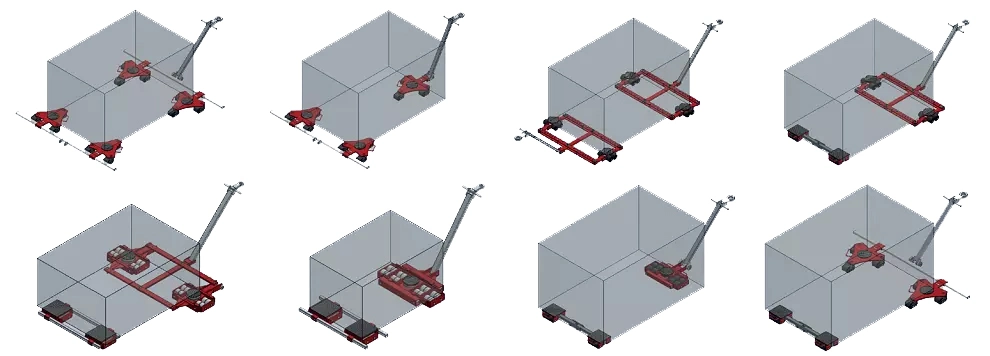 20t 32t Moving Roller Skates for Shipping Container Transport