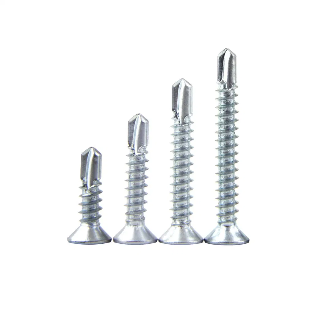 High Quality DIN7504 Stainless Steel Plain Csk Head Flat Head Drill Tail Self Drilling Screw Promotion Price Welcome to Contact