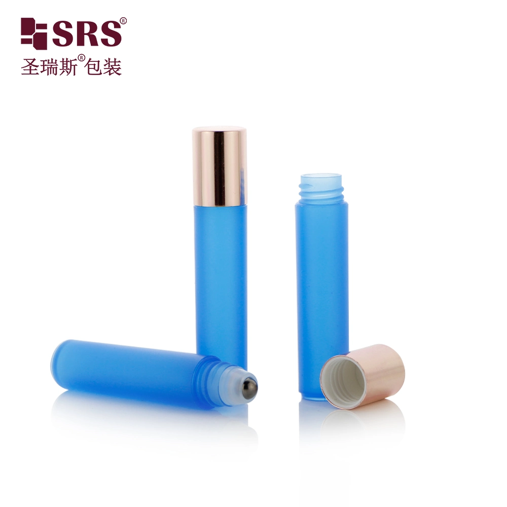 Empty 3ml Roll On Bottle Amber Travel Size PP PCR Plastic Eye Serum Container With Massage Roller Ball