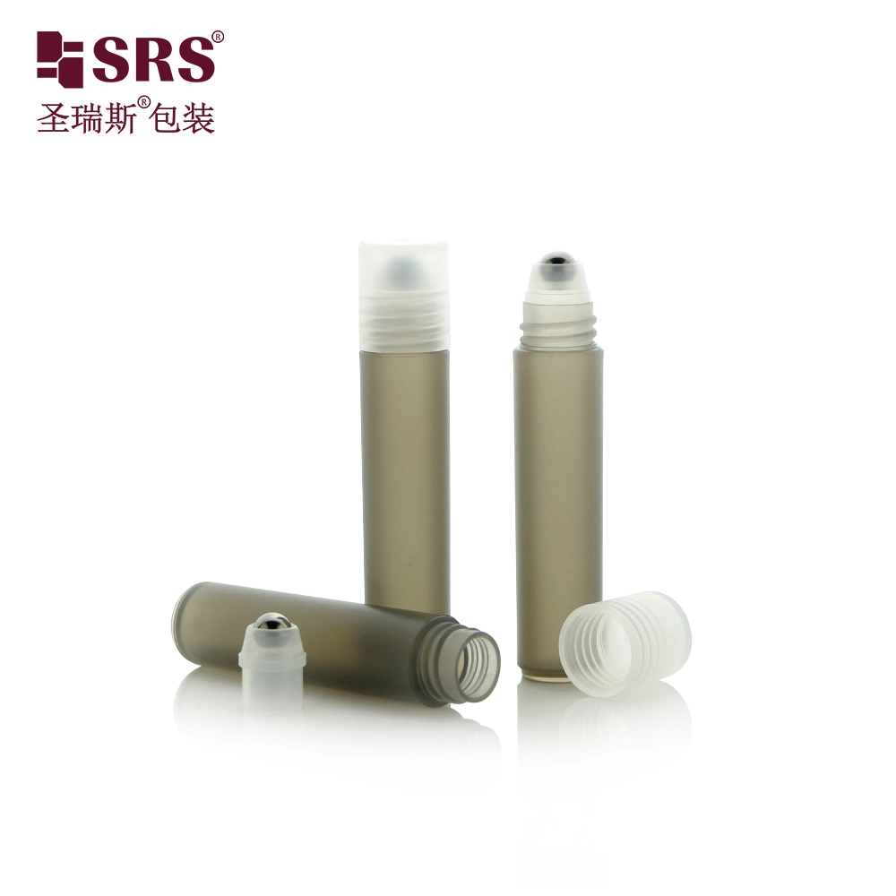 Empty 3ml Roll On Bottle Amber Travel Size PP PCR Plastic Eye Serum Container With Massage Roller Ball