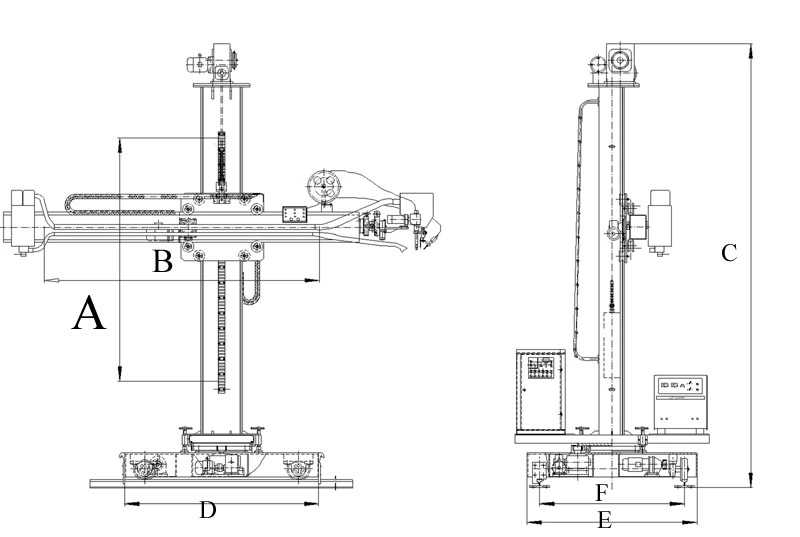 PWM1515 Pipe Prefabrication Automatic Welding Machine Chemical Machinery, Pressure Vessels, Use Welding Manipulator, Boom and Column of Cladding Welding