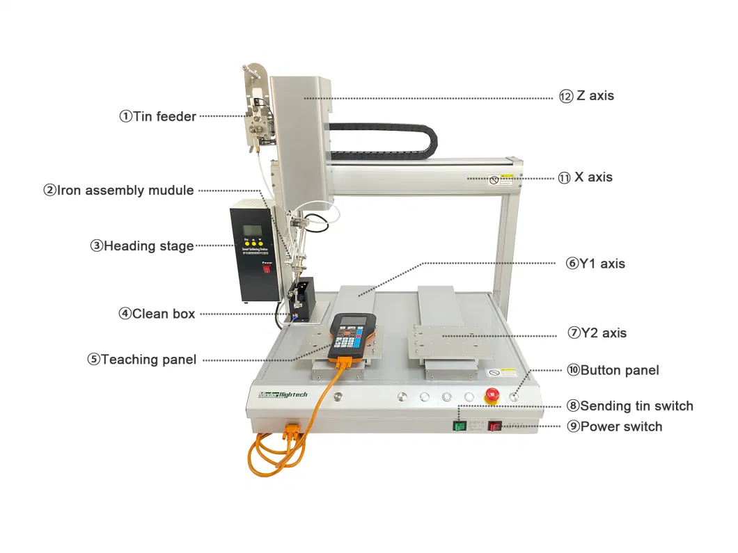 Dual-Platform Rotating Small Desktop PCB Circuit Board Solder Machine Automatic Solder Machine for Electronic Products Welding