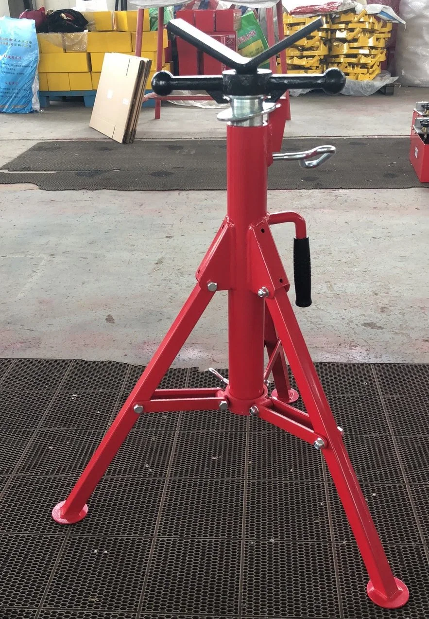 Heavy Duty 1.5ton Fixed V Head Pipe Steel Jack Stand/Adjustable Pipe Stand for Welding