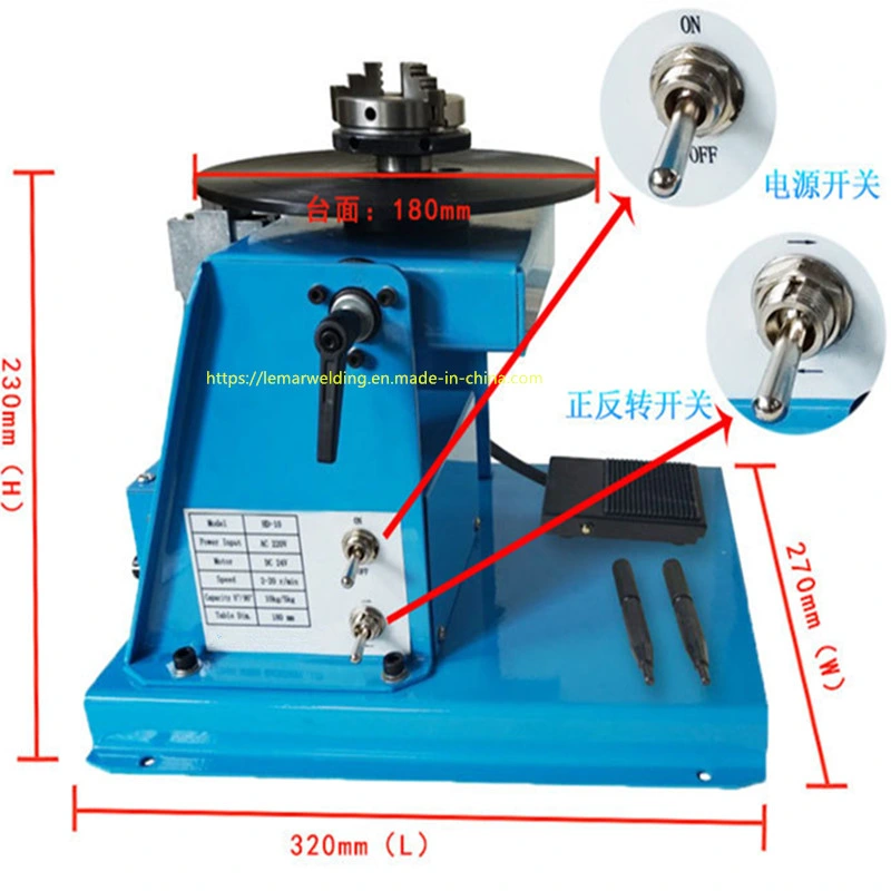 10kg Pipe Vessel Turning Digital Payload Rotary Positioner