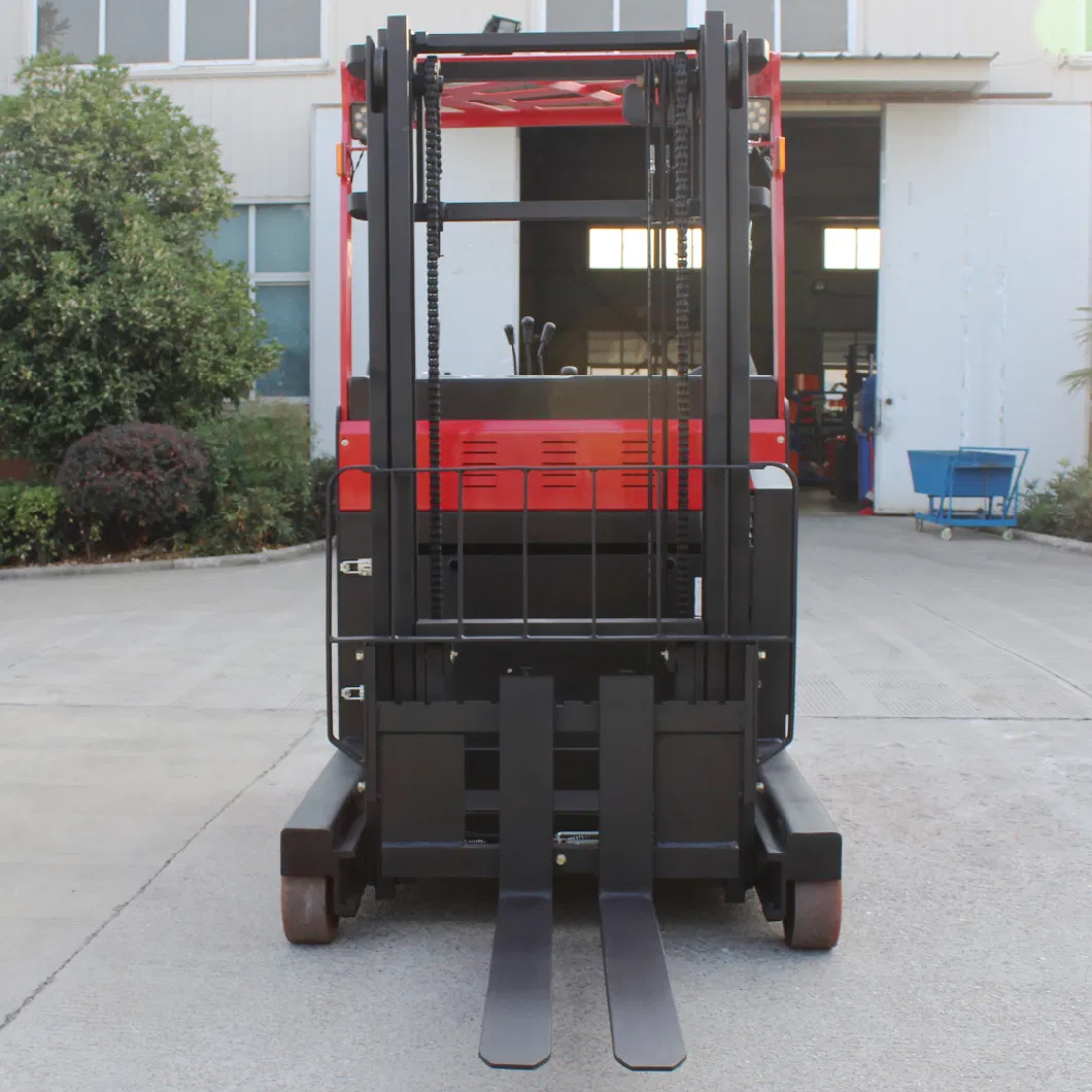 1ton 1.5 Ton 2ton 2.5ton Battery Operated Electric Reach Stacker Lifting Height 5000mm 5m Mast Pallet Stacker Truck