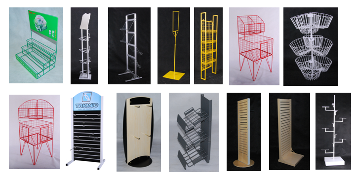 Customized Heavy-Duty Baggage Metal Display Stand/Wire Racks/Multi-Story Display Rack