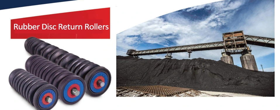 Manufacturer Offer Conveyor Roller Heavy Duty Steel Rubber Disc Idler/Mining in South Africa