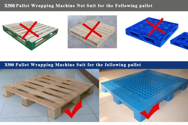 E Type Stretch Pallet Wrapping Mchiane PLC Control with 1800mm Turntable Size