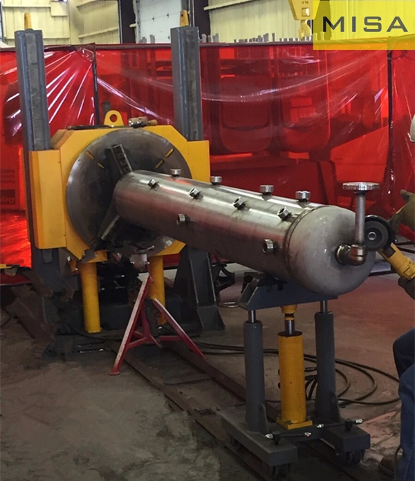 Hydraulic Cylinder Lifting Welding Positioner with Support Roller