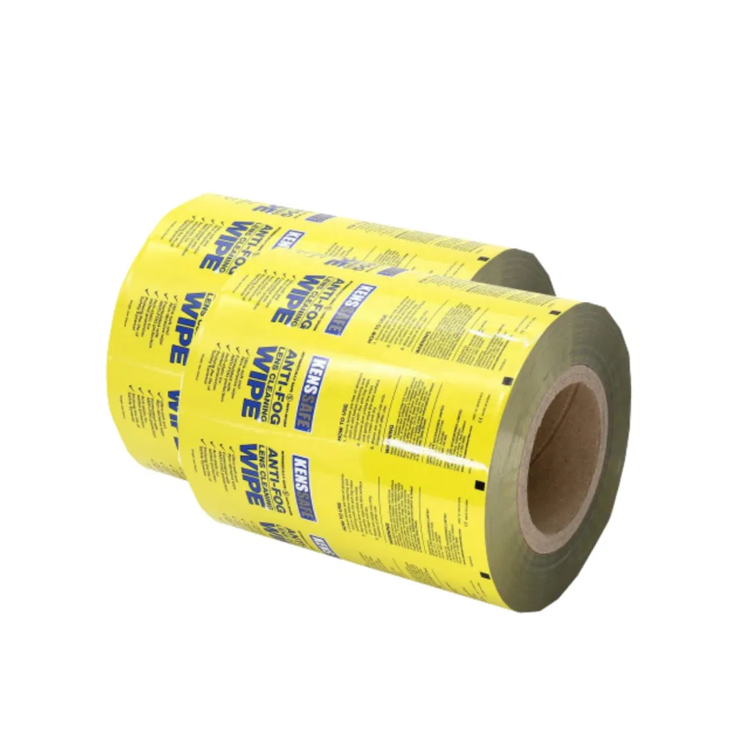 Paper/PE/Al/Eaa 73/83/103G Aluminum Foil Paper Rolls for Lenses Wipes Packaging