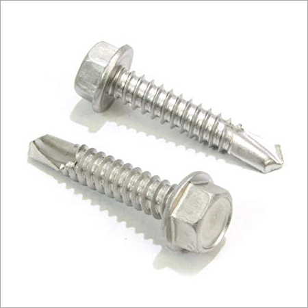 Hexagon Head Self Drilling Screw with Collar Stainless Steel Hex Drill Tail 5PCS Packed Hwh SDS