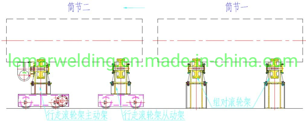 Frequency Control 60 Ton Hydraulic Fit up Welding Turning Rolls Roller Rotator