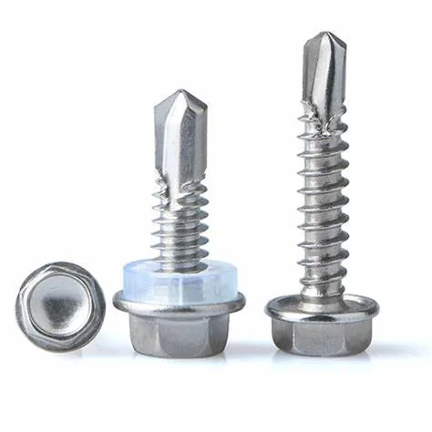 Hexagon Head Self Drilling Screw with Collar Stainless Steel Hex Drill Tail 5PCS Packed Hwh SDS