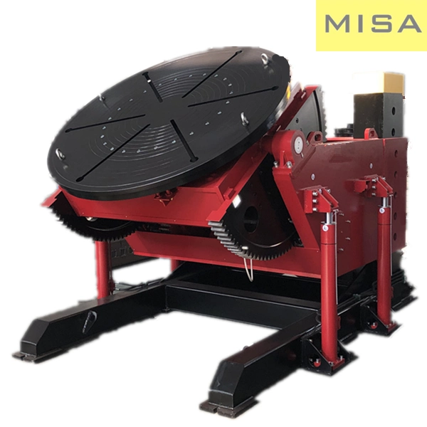 300kg Motorized Rotation Welding Positioner Table with Manual Tilting
