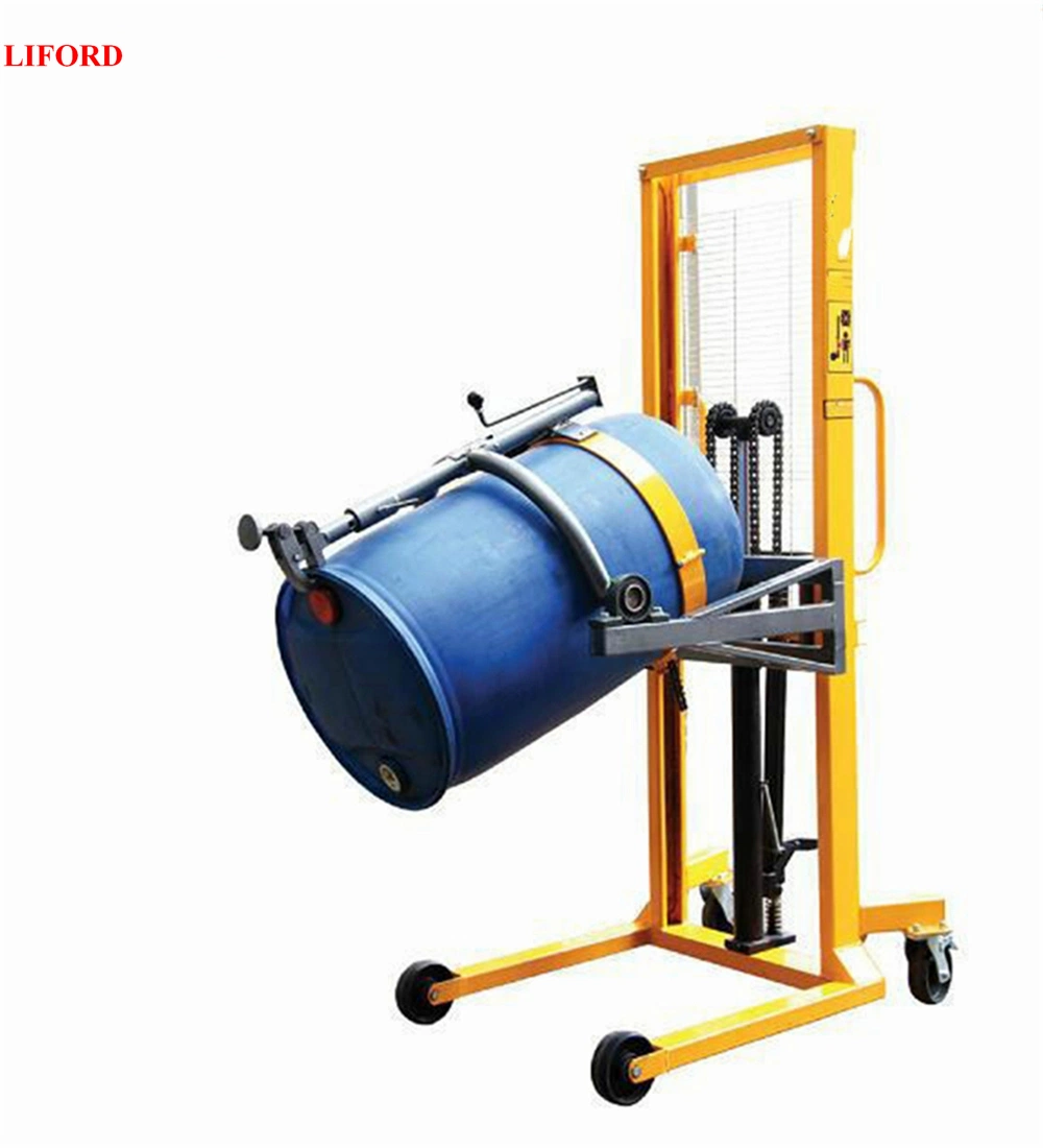 Factory Price 450kg Hydraulic Drum Dumper Drum Lifter Manual Drum Rotator