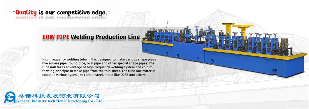 ERW Straight Seam Round Square Rectangular Pipe High Frequency Welding Machine Ms Tube Mill Tube Making Machine Production Line