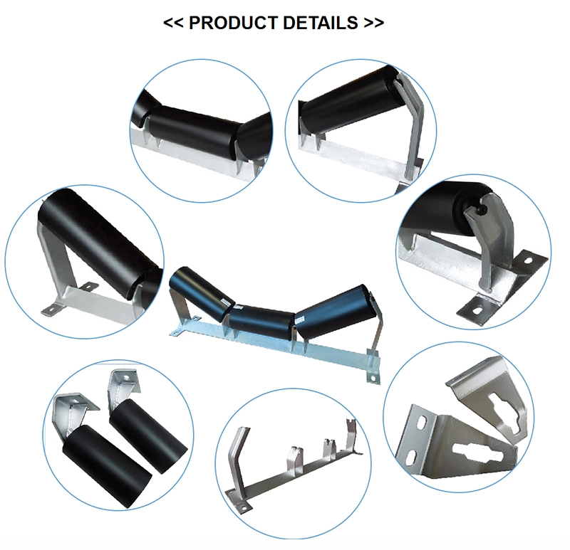 Factory Belt Conveyor Accessories Carrier Carbon Steel Tube Flat Return Idler Roller