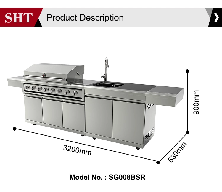 New Style Modern Indoor Kitchen Cabinet Gas Rotary BBQ Grill