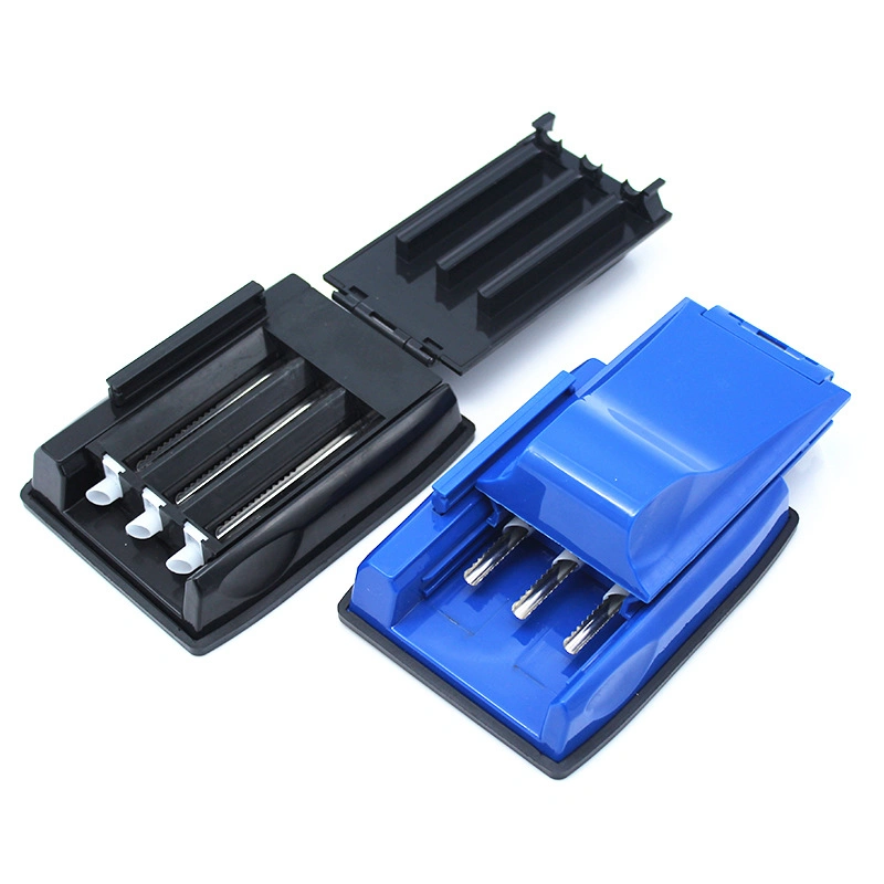 USA Free Ship Smoking Accessories Triple 3 Tubes Cigarette Bag Rolling Machine Black Plastic Tobacco Herb Paper Roller Injector Maker Filter