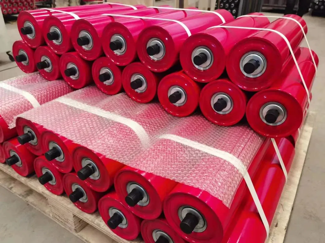 Different Standards Impact Roller with Black Ends for Mining Conveyor