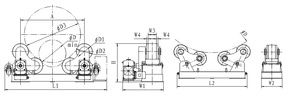 Conventional Self Adjustable Pipe Welding Rotator for Cylinder