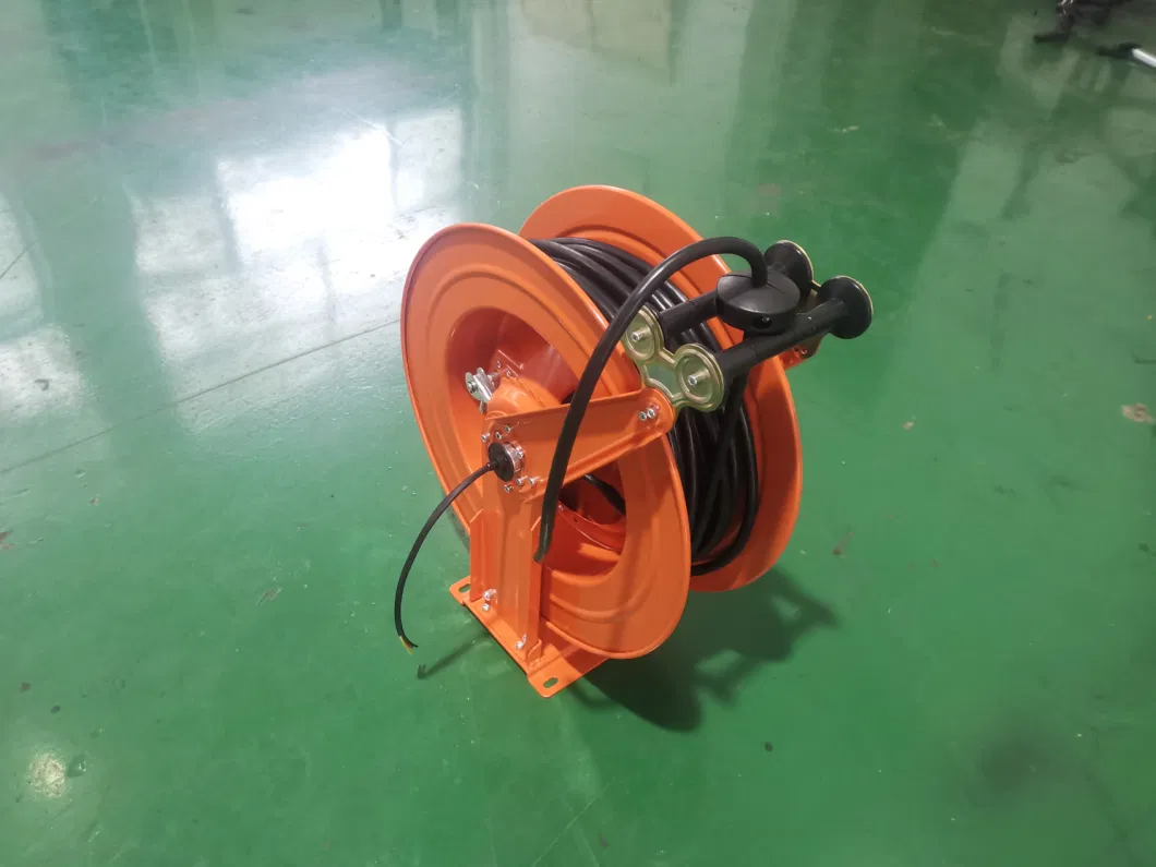 Heavy Duty Carbon Steel Motorized Rope Spring Driven System Cable Reel