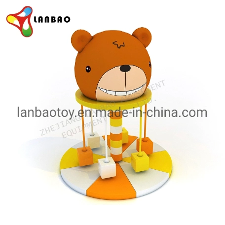 New Model Indoor Amusement Toy Parts Playground Equipment Electric Big Bear Head Swivel Chair Turntable