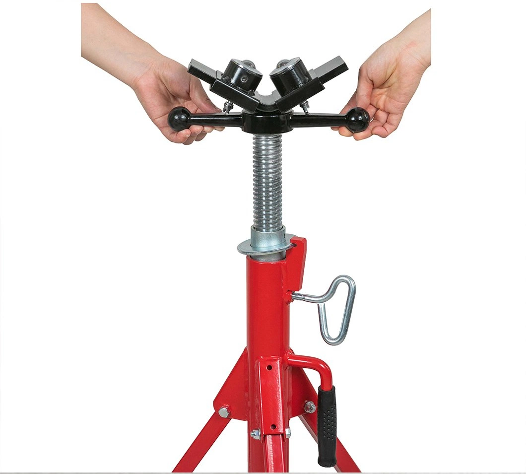 Folding Durable V-Head Pipe Stand with Single-Ball Transfer