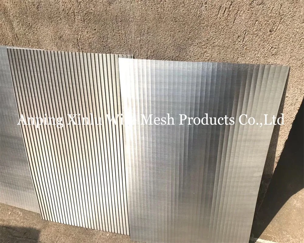 Stainless Steel Slotted Vee Wedge Wire Screen Panels Electric Resistance Welding