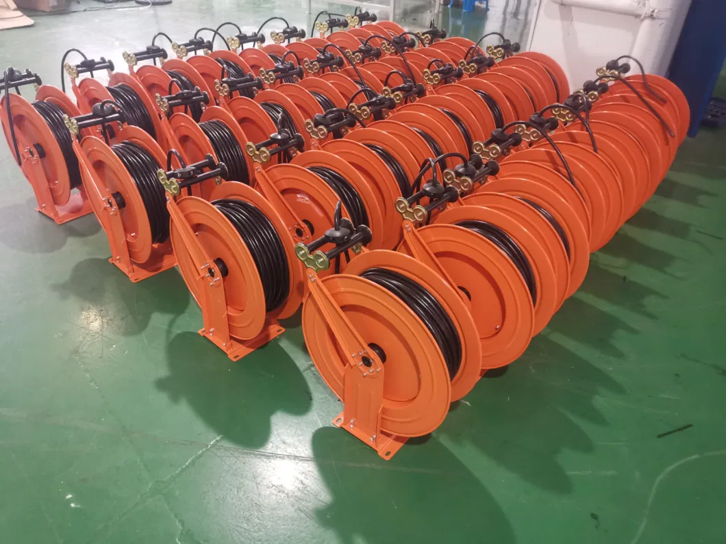 Heavy Duty Carbon Steel Motorized Rope Spring Driven System Cable Reel