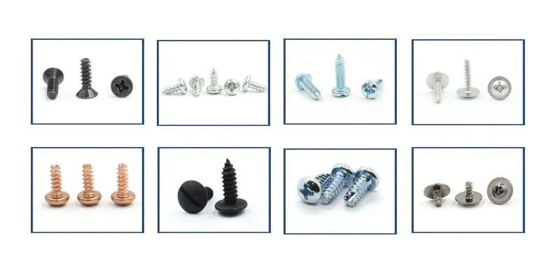 Tail Screw Blue Anodized Bolt Silver Coated Pan Head Machine Screw