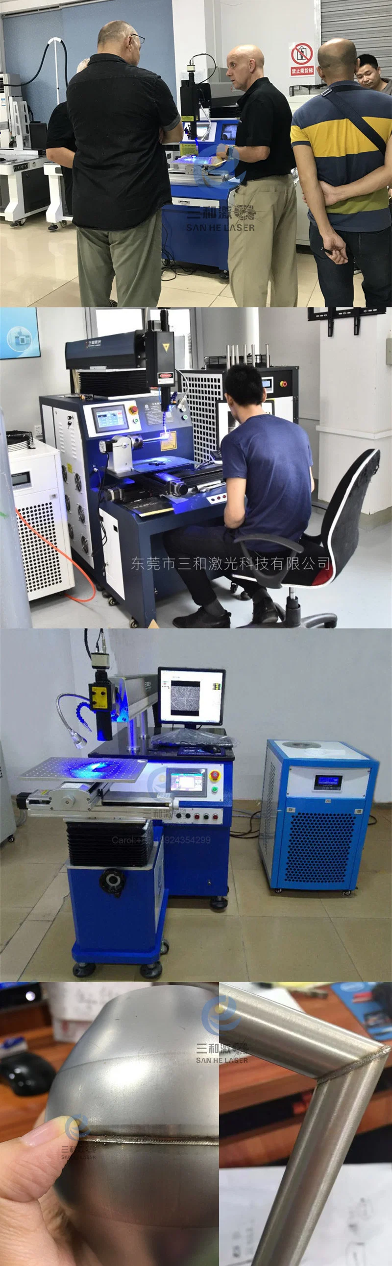 Laser Welding Machine with Rotary Jig for Round Pipe Metal Steel Welding &amp; Laser Welder