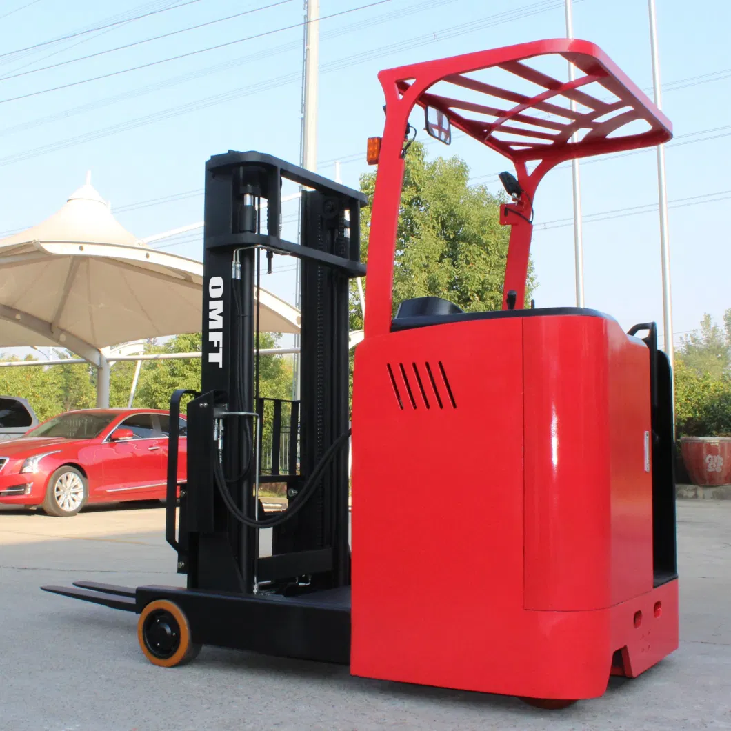 1ton 1.5 Ton 2ton 2.5ton Battery Operated Electric Reach Stacker Lifting Height 5500mm 5.5m Mast Pallet Stacker Truck