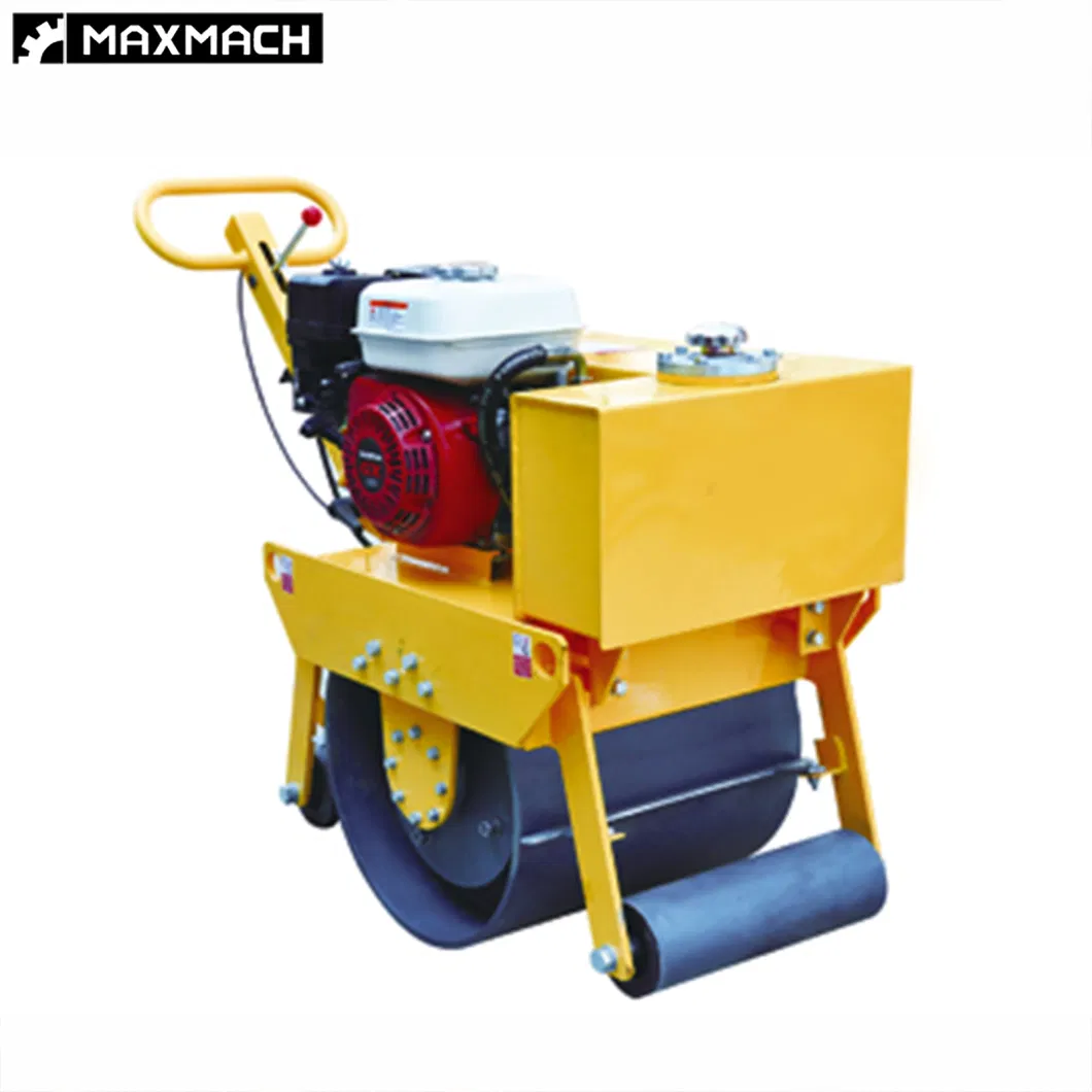 Walk-Behind Concrete Vibratory Double Drum Road Roller in Stock