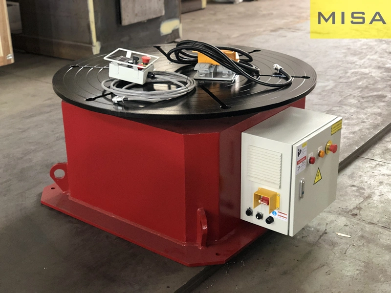 300kg Motorized Rotation Welding Positioner Table with Manual Tilting