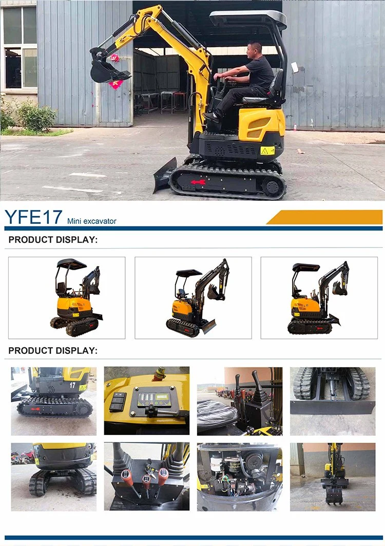 Infront Low Price Offer 1 Ton Small Hydraulic Excavator for Home