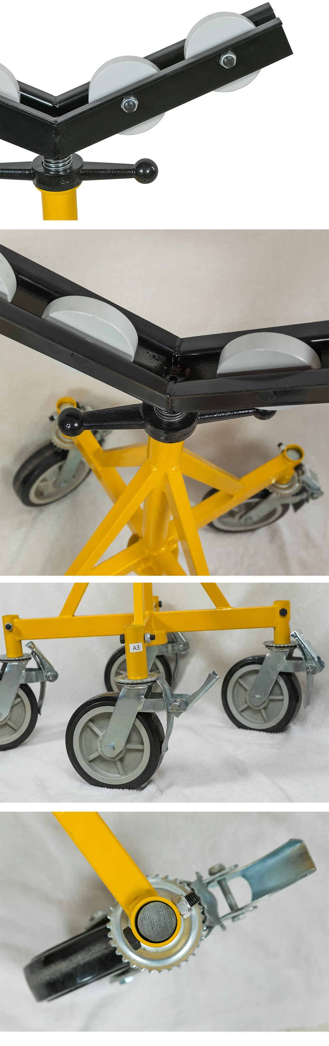 Heavy-Duty Adjustable Big Pipe Jack Stand 40 Inch with Roller Bracket Adjustable H405