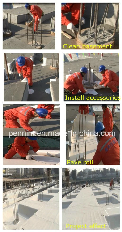 HDPE Pre-Applied Self-Adhesive Waterproof Membrane for Basement/Tank/Foundation