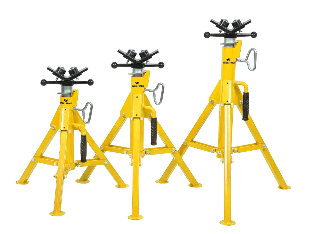 Roller Adjustable Height 20-36 1/2inch Pipe Jack Stands Folding Portable Pipe Stand