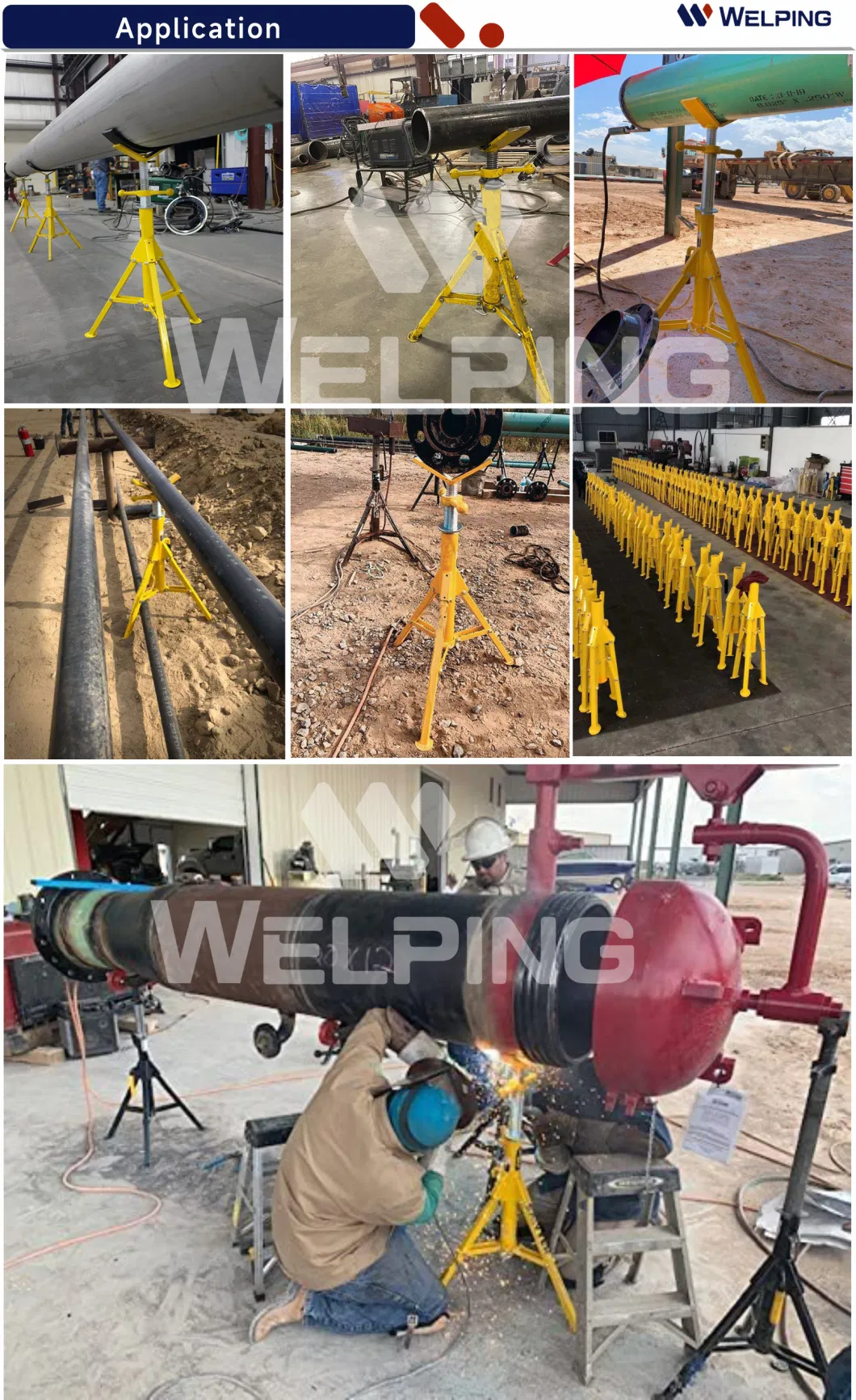 High Quality Industrial Use Pipe Support Machine Roller Head Pipe Roller Stand
