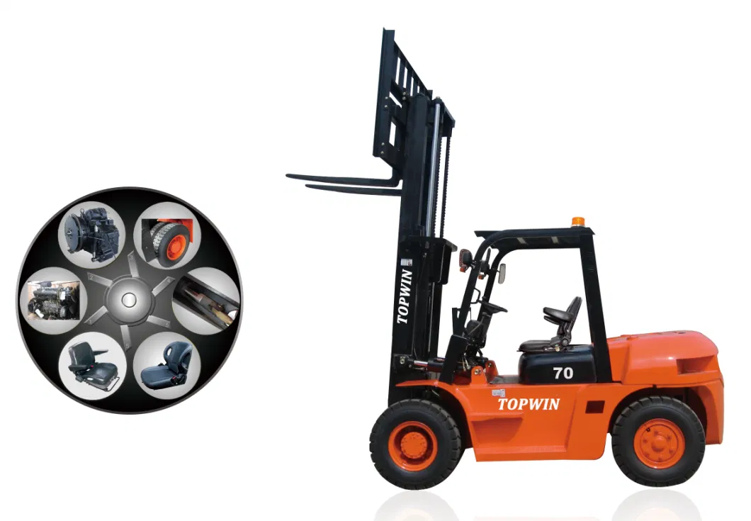 Low Price 5 Ton Diesel Forklift with 3 Stage Mast