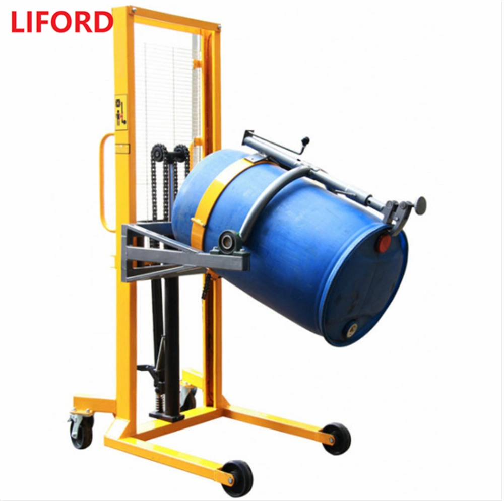 Factory Price 450kg Hydraulic Drum Dumper Drum Lifter Manual Drum Rotator