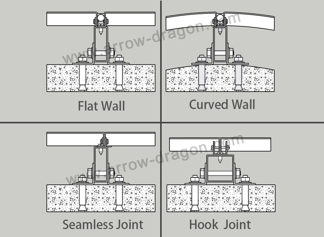 Powder Coating Lightweight Column Cladding Wall Panel