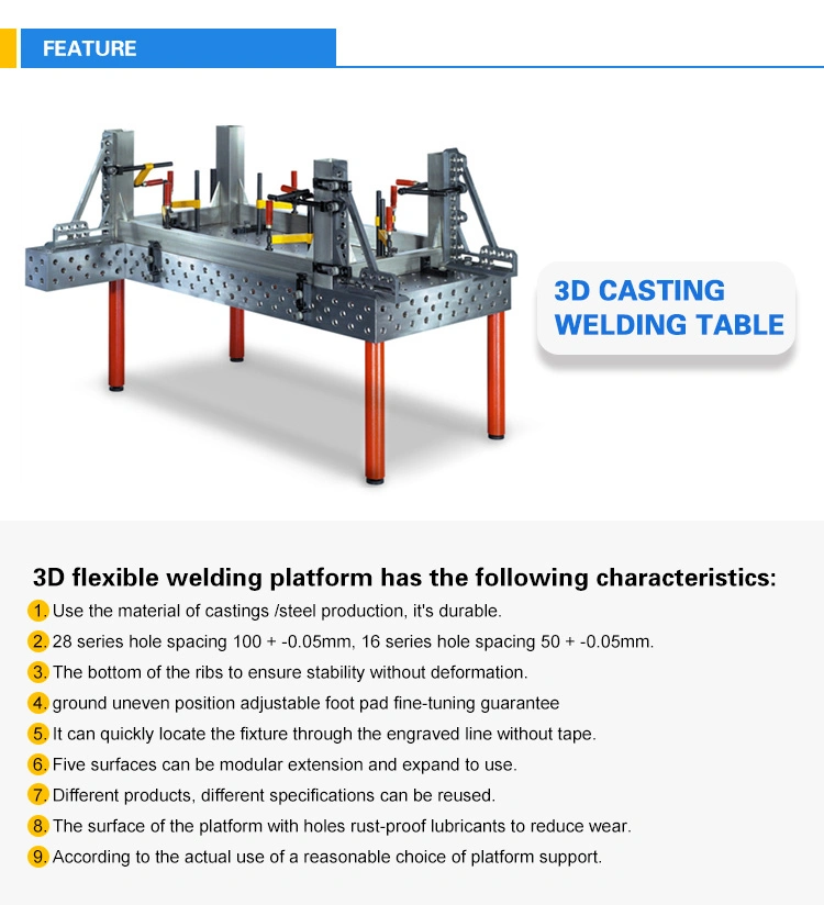 Assembly Steel Plate Welding Automatic Rotating 3D Table D16 / D28 for Welding Assembling