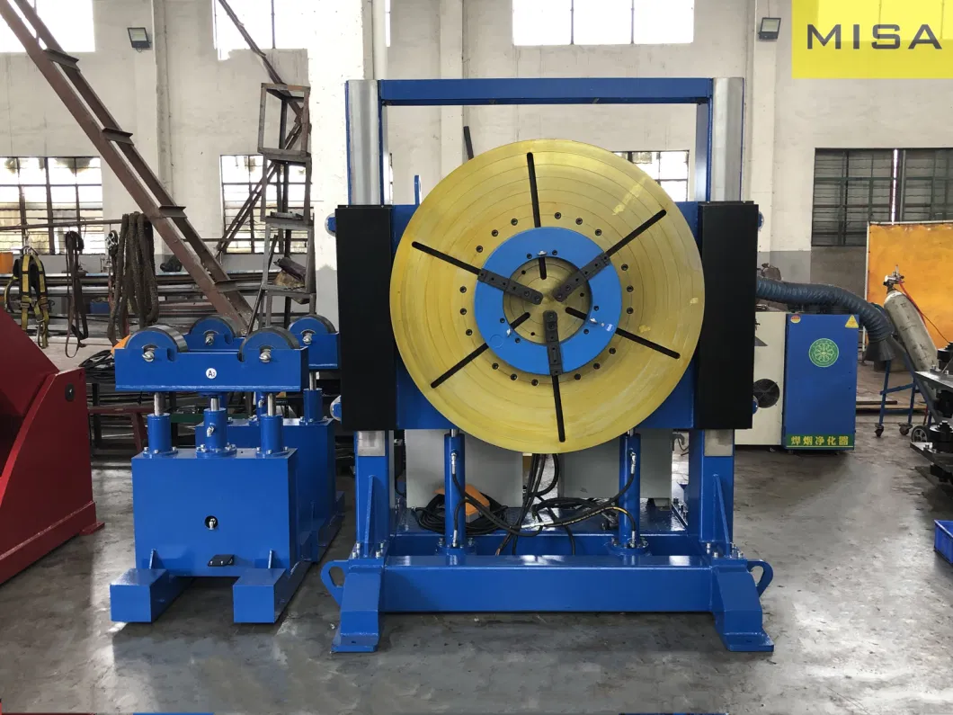 Hydraulic Cylinder Lifting Welding Positioner with Support Roller