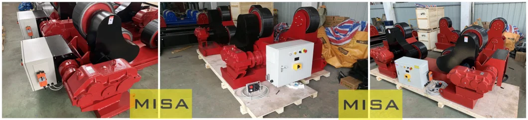 30 Ton Ce Certificate PU Self-Aligning Welding Rotator with 2.2W Motor and 6-60m/H Wheel Velocity