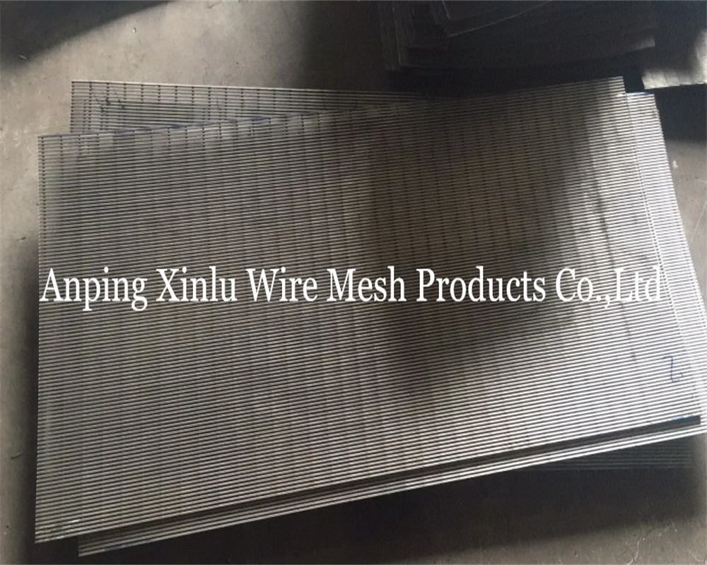 Stainless Steel Slotted Vee Wedge Wire Screen Panels Electric Resistance Welding