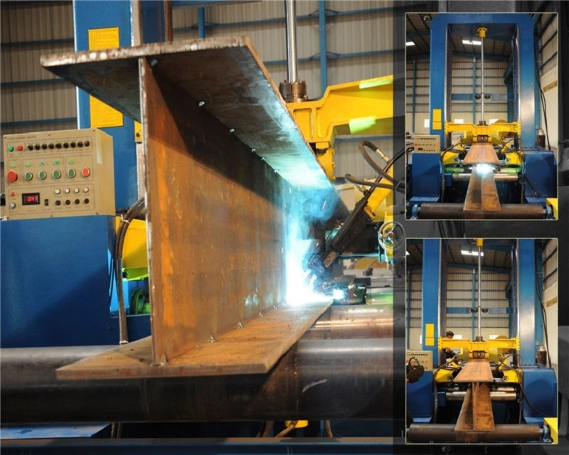 Manufacturing H Beam Assembly Welding Straightening Machine